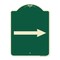 Signmission Designer Series Right Arrow, Green & Tan Heavy-Gauge Aluminum Sign, 24" x 18", G-1824-22975 A-DES-G-1824-22975 - alternate 1